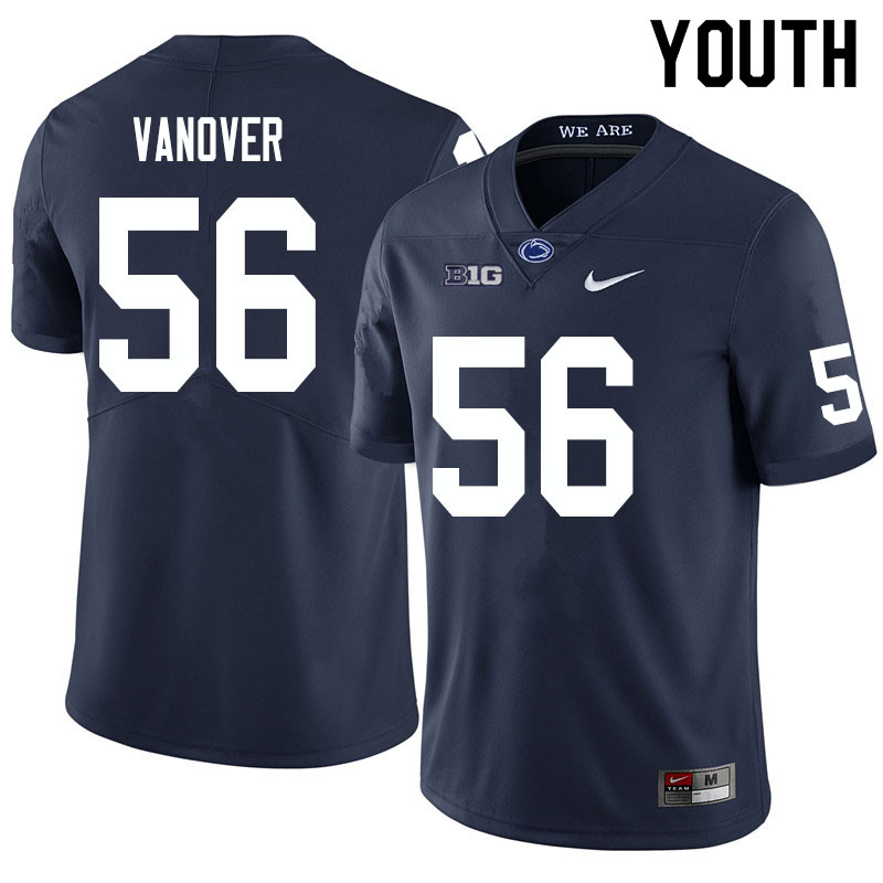 NCAA Nike Youth Penn State Nittany Lions Amin Vanover #56 College Football Authentic Navy Stitched Jersey STD0798VA